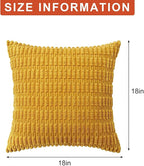 Aegero Pack of 2 Corduroy Decorative Throw Pillow Covers 18x18 InchSoft Boho - Image 7