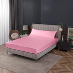 Homiest Pink Satin Fitted Sheet King Size, Deep Pocket, Luxury & Ultra Soft - Image 7