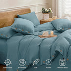 JELLYMONI Cotton Duvet Cover Cal King Size - Image 4