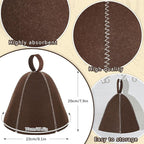 JaGely Sauna Hat for Men Women Sauna Hat Vaporarium Cap Russian Banya Cap for - Image 2