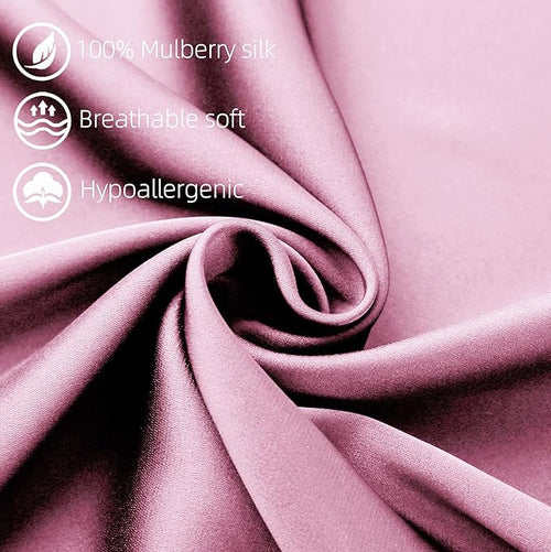100% Silk Pillow Cases 2 Pack, Mulberry Silk Pillowcase - Image 2