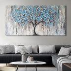 Blue Tree Canvas Wall Art - Image 8