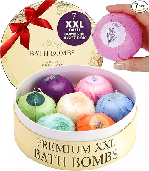 ADELEGOURDAIN Bath Bombs Set 7 pcs XXL Size by ADELEGOURDAIN