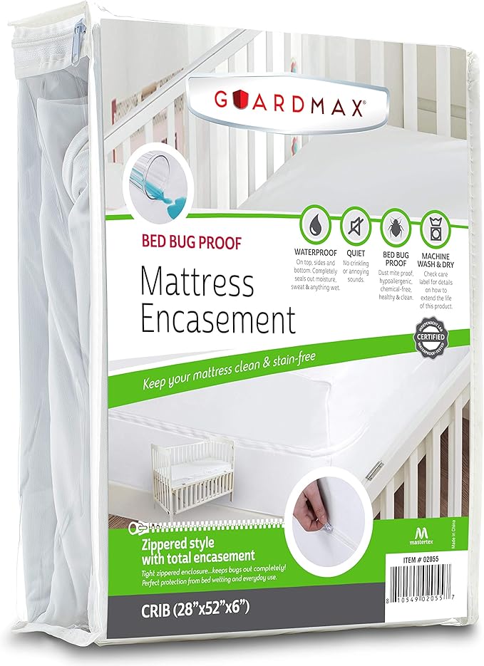 Guardmax Jersey Knitted Crib Size Zippered Mattress Encasement by Guardmax