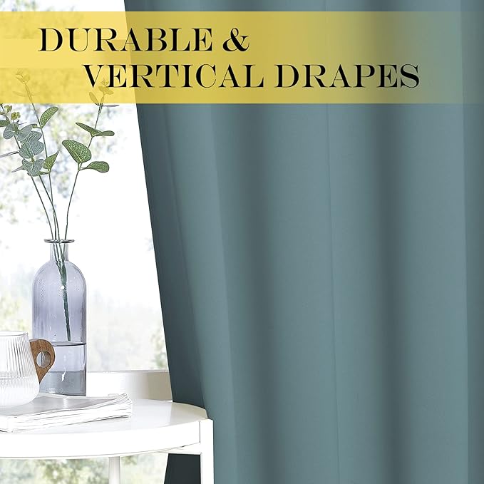 NICETOWN Blackout Curtains 66 inches Long, Grommet Window Treatment Thermal - Image 5
