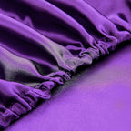 Homiest Purple Satin Fitted Twin XL Size Bed Sheet, Deep Pocket, Luxury & Ultra - Image 4