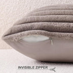 Pallene Faux Fur Plush Throw Pillow Covers 26x26 Set of 2, Luxury Soft Fluffy - Image 3