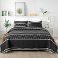 Andency Black Quilts Queen Size, 3 Pieces Queen Quilt Bedding Set Boho by Andency