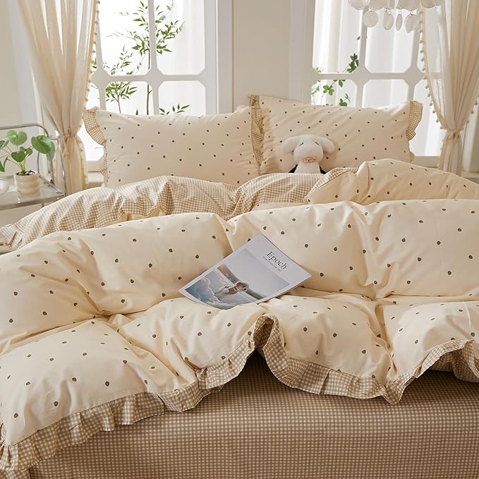 mixinni Floral Duvet Cover Set Twin Size – 100% Cotton 3-Piece Bedding Set - Image 4