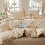mixinni Floral Duvet Cover Set King Size – 100% Cotton 3-Piece Bedding Set - Image 4