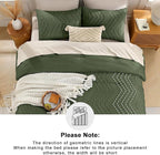 Andency Olive Green Comforter Set King Size, Boho Soft Fluffy Warm Lightweight - Image 5