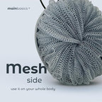 MainBasics Shower Tool Duo 2-1 Shower Loofah Sponge and Exfoliating Body - Image 3