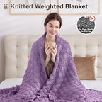 Knitted Weighted Blanket Adult, No Beads Heavy Blanket 60” x 80'' 12lbs - Image 5