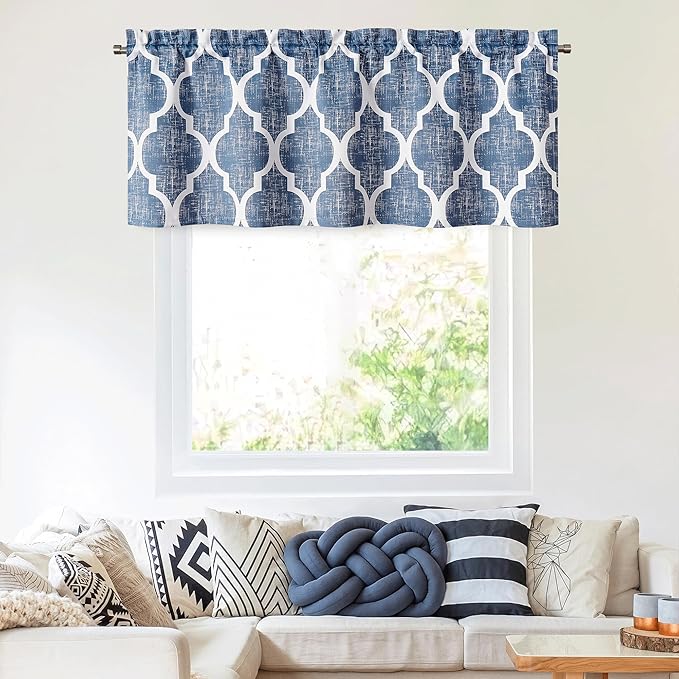 Beauoop Kitchen Cafe Valance Moroccan Tiles Print - Image 2