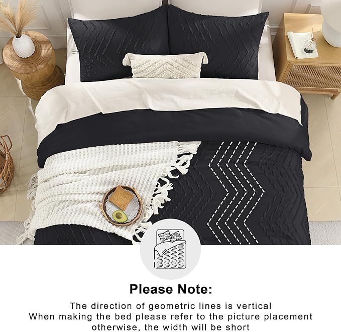 Andency Black Oversized Super King Comforter Set 120x120, Extra Large King Size - Image 5
