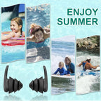 Swimming Ear Plugs for Adults, 3 Pairs Waterproof Reusable Silicone Swim - Image 6