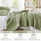 Comfort Spaces Queen Quilt Set Modern Reversible Diamond Coverlet Queen Bedding - Image 7
