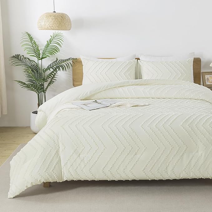 Andency Ivory Twin/Twin XL Comforter Set, Boho Soft Warm Cute Comforter Twin - Image 6