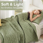 Comfort Spaces Twin Quilt Set Modern Reversible Diamond Coverlet Twin Bedding - Image 7