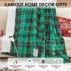 Green Heated Blanket Electric Twin Size 62X84, Christmas Heating Blanket - Image 6
