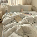MKXI Blue Gingham Duvet Cover Set Twin XL Size - Image 7