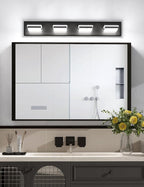VOLISUN Modern 30-Inch 4-Light Black LED Bathroom Vanity Light Fixtures Over - Image 4