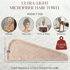 2 Pack Microfiber Hair Towel Wrap - Image 2