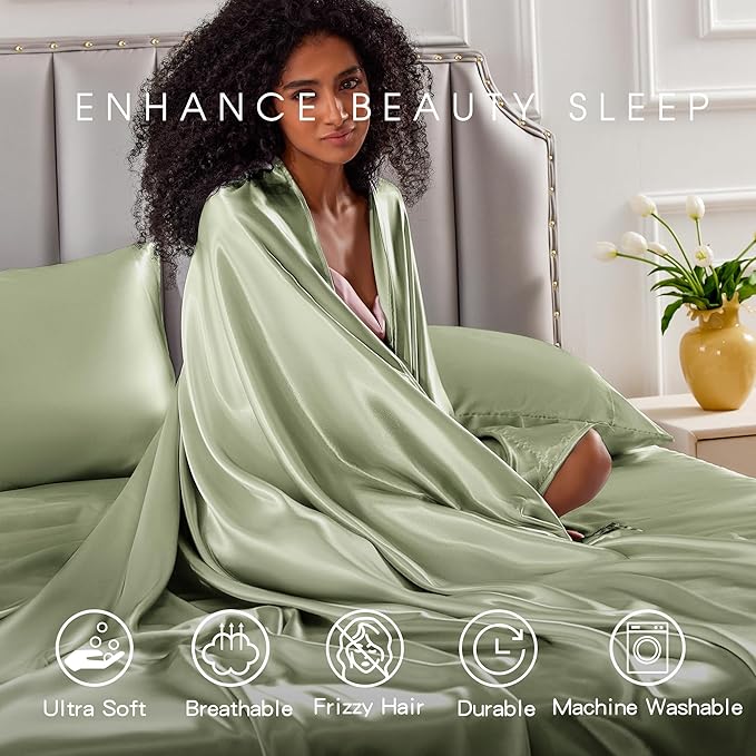 FreshCulture Satin Sheets California King - Image 7