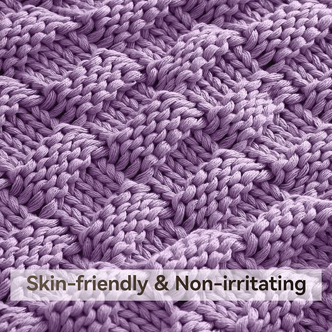 Knitted Weighted Blanket Adult, No Beads Heavy Blanket 60” x 80'' 20lbs - Image 4