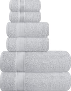Elvana Home Ultra Soft 6 Pack Cotton Towel Set, Contains 2 Bath Towels 28x55 by Unknown