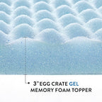 Best Price Mattress 3 Inch Egg Crate Memory Foam, Cooling Gel Infusion - Image 8