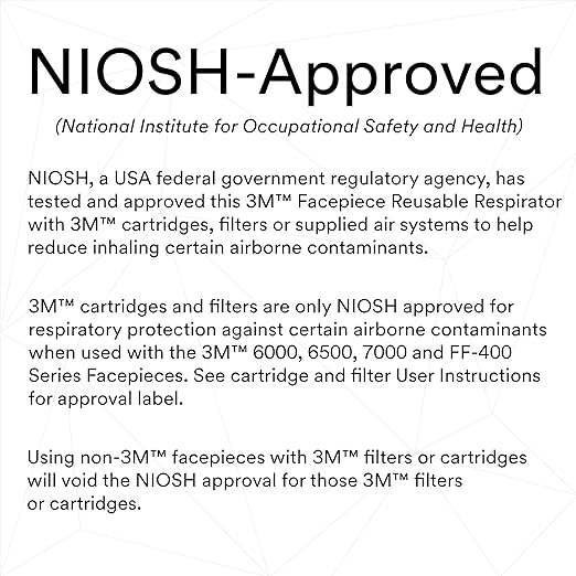 3M Full Facepiece Reusable Respirator 6900, Large Lens, ANSI High Impact Eye - Image 2