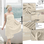 8 Piece Bathroom Towel Set |2 Oversized Bath Towels, 2 Hand Towels, 4 - Image 3