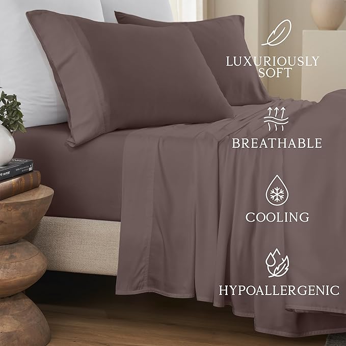 Karissa Mae Cooling Bamboo Viscose Standard Size Pillowcase Set | 100% - Image 2