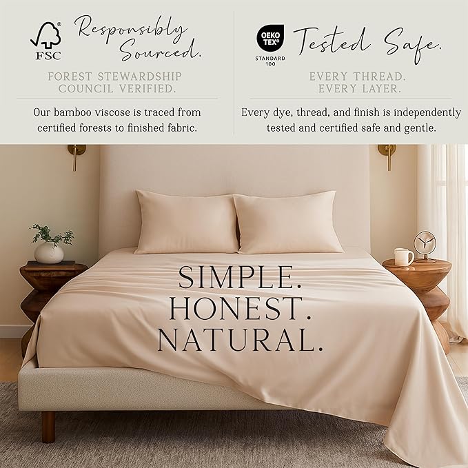 Karissa Mae Cooling Bamboo Viscose King Size Pillowcase Set | 100% FSC - Image 4