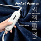 Tefici Electric Heated Blanket Twin, Super Cozy Soft 2-Layer Flannel 62" x 84" - Image 3