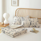 JANZAA Twin Quilt Beige Quilt Bed Spread Boho Quilt - Image 9