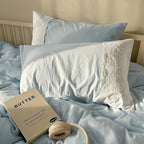 mixinni Blue Gingham Duvet Cover Twin Size - Image 7