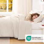 Love's cabin Beige Full Comforter Set, 3-Piece Prewashed Bed Set - Image 5