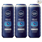 NIVEA MEN Relax Body Wash, Lavender and Sandalwood Scent, 3-in-1 Men's Body Wash by NIVEAMen