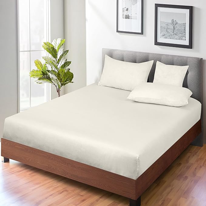 ROYALE LINENS 300 Thread Count 100% Long Staple Combed Cotton Fitted Sheet Full - Image 7