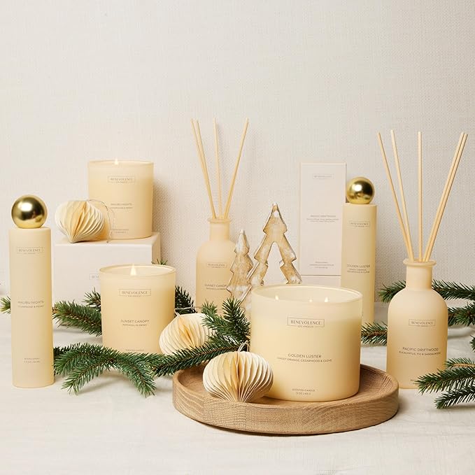 Champagne & Peony – Benevolence LA Scented Candle | 8oz, 45-Hour Burn | Natural - Image 9
