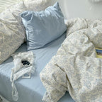 mixinni Blue Floral Duvet Cover Twin Size - Image 4
