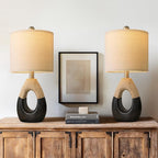 OYEARS 19" Table Lamps Set of 2, Bedside Lamps - Image 7
