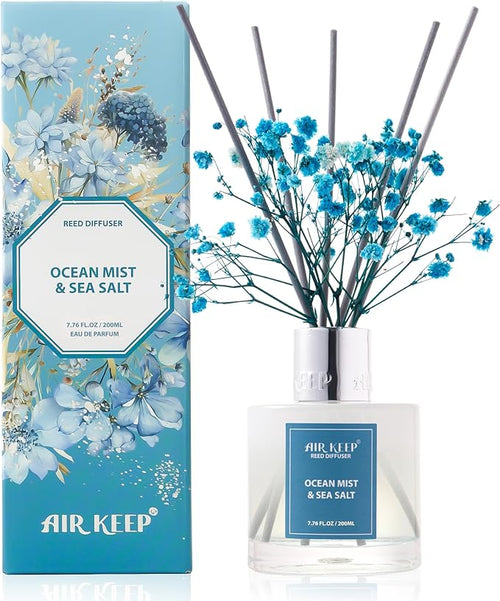 Airkeep Reed Diffuser Set/Ocean Mist&Sea Salt/6.76 fl oz/1 Pack/Home & Office - Image 2
