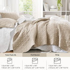 Comfort Spaces Queen Quilt Set Modern Reversible Diamond Coverlet Queen Bedding - Image 7