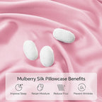 INFIIXSO Mulberry Silk Pillow Cases King Size Set of 2, Silk Pillowcase - Image 2