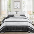 Quilt Set King Size, 3 Piece Soft Lightweight Microfiber Quilt Bedding Set by HOME