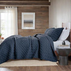 WDCOZY Navy Blue Quilt King Size Bedding Sets - Image 5