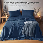 LBRO2M 100% Pure Linen Sheet Set Deep Pocket Up to 16" Bed Sheets Sets - Image 5
